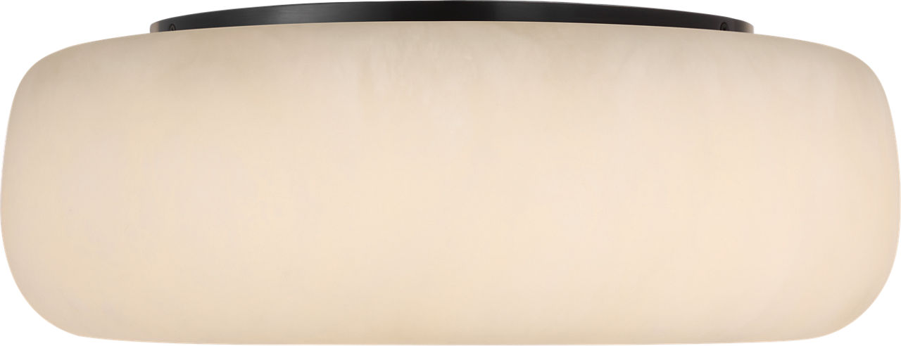 Formosa 17" Flush Mount in Alabaster and Bronze