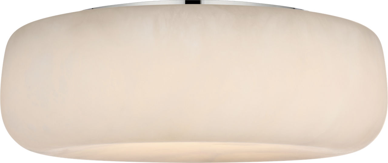 Formosa 17" Flush Mount in Alabaster and Polished Nickel