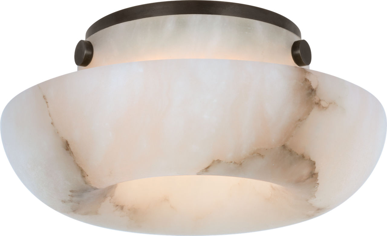 Cappello 6" Flush Mount in Alabaster and Bronze