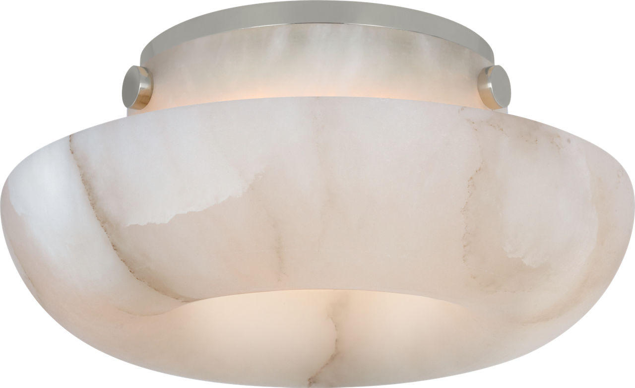 Cappello 6" Flush Mount in Alabaster and Polished Nickel