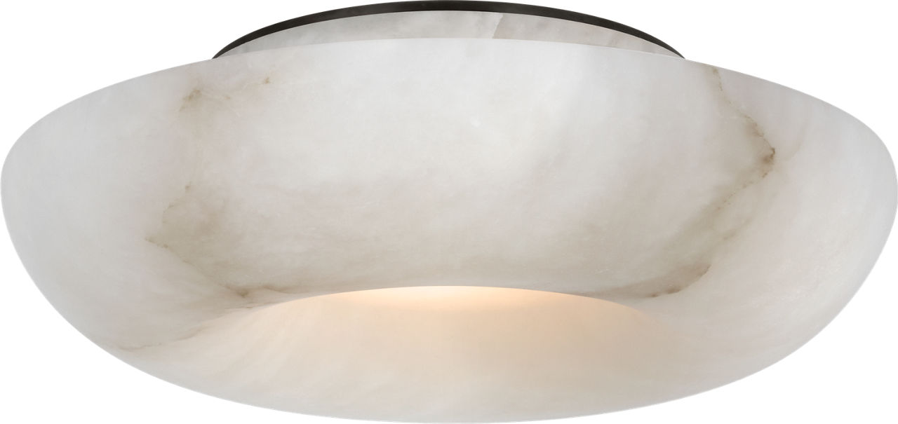 Cappello 10" Flush Mount in Alabaster and Bronze