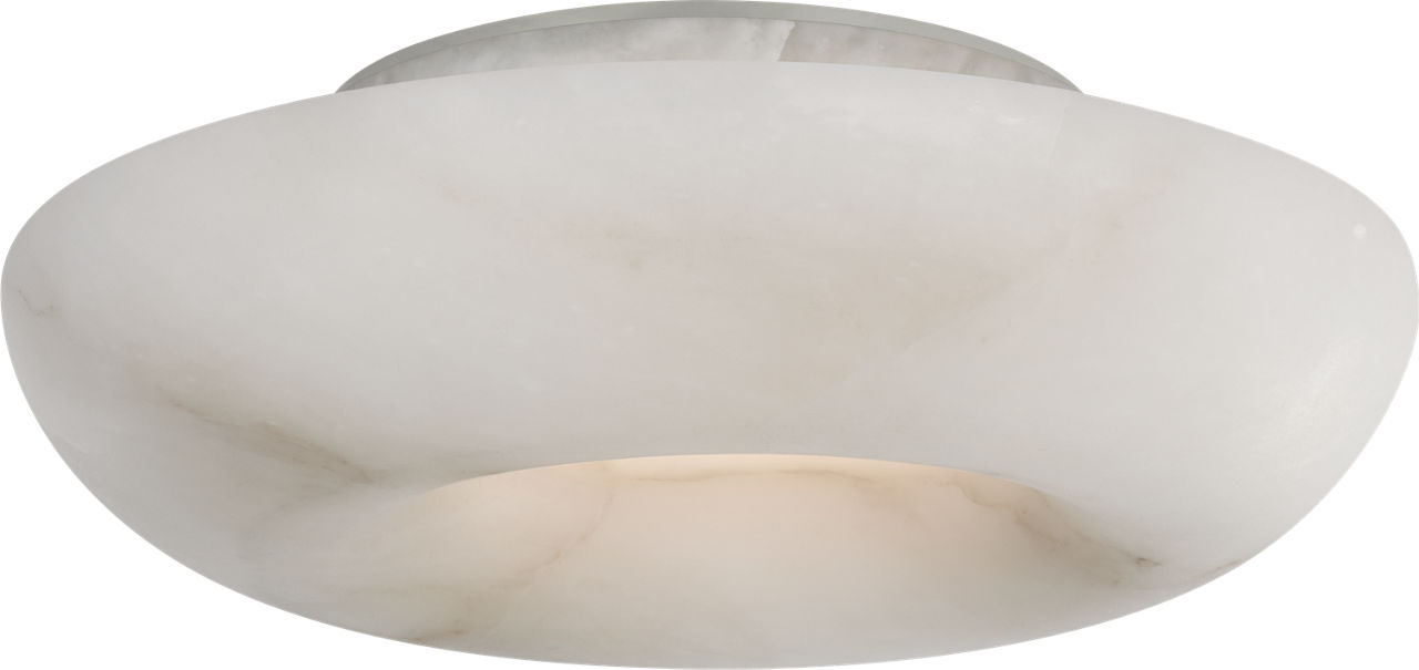 Cappello 10" Flush Mount in Alabaster and Polished Nickel