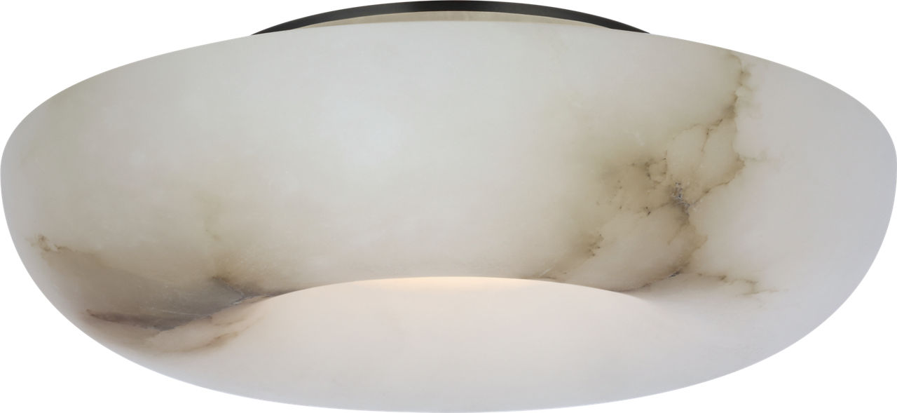 Cappello 12" Flush Mount in Alabaster and Bronze