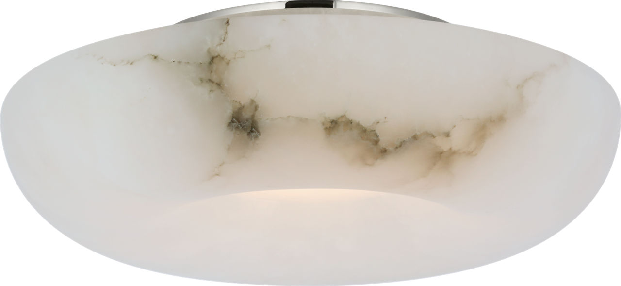 Cappello 12" Flush Mount in Alabaster and Polished Nickel