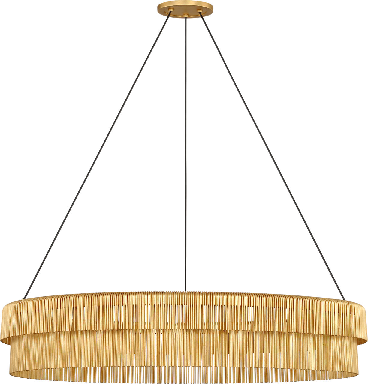 Differo 34" Layered Ring Chandelier in Gild