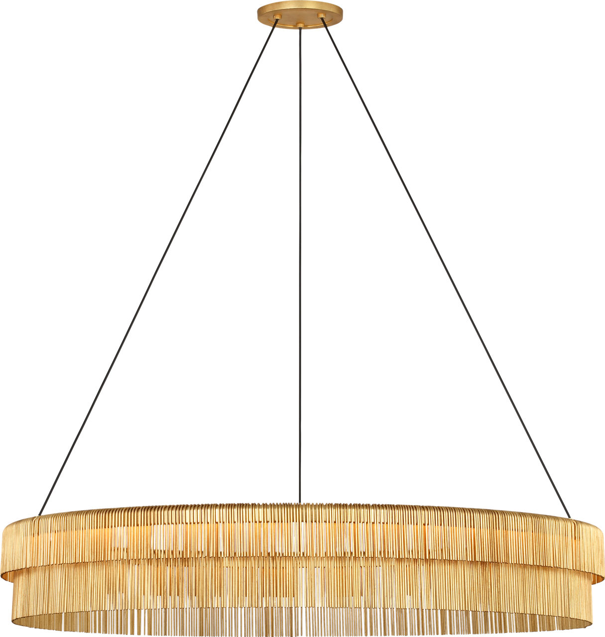 Differo 40" Layered Ring Chandelier in Gild