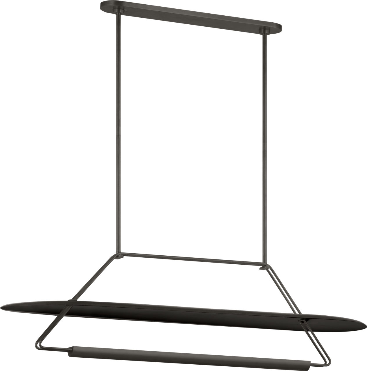 Teline 54" Oval Linear in Matte Black