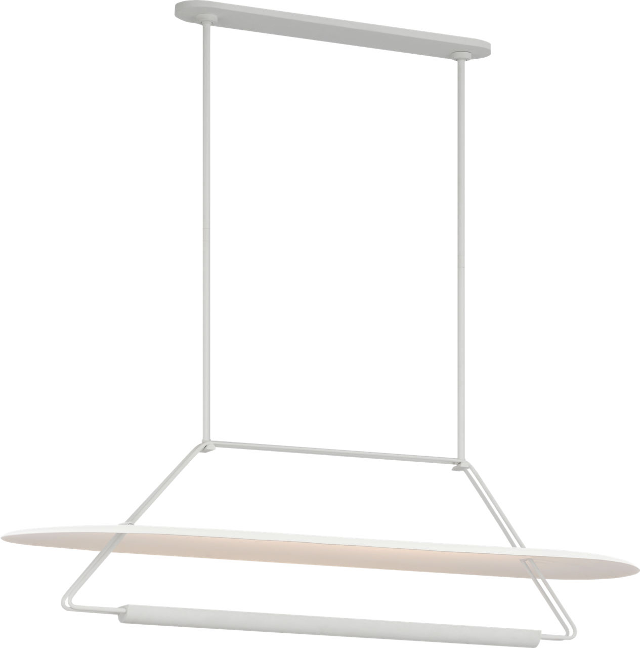 Teline 54" Oval Linear in Matte White