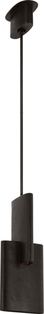 Lotura 8" Intersecting Pendant in Museum Black