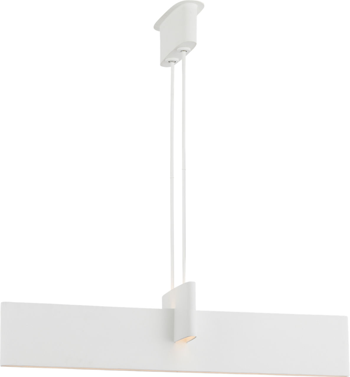 Lotura 48" Intersecting Linear Pendant in Museum White