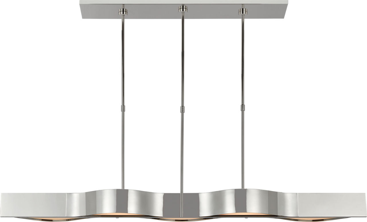 Avant 60" Linear Pendant in Polished Nickel with Frosted Glass
