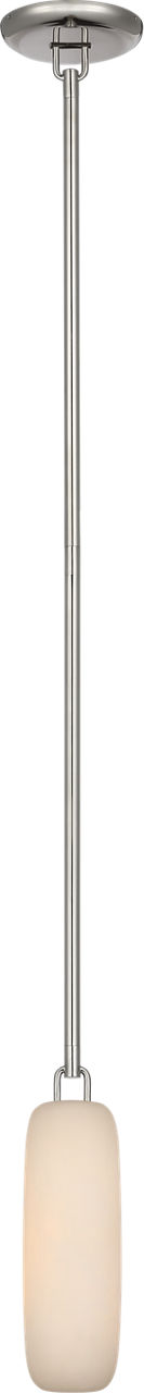 Formosa 11" Single Pendant in Polished Nickel with Alabaster