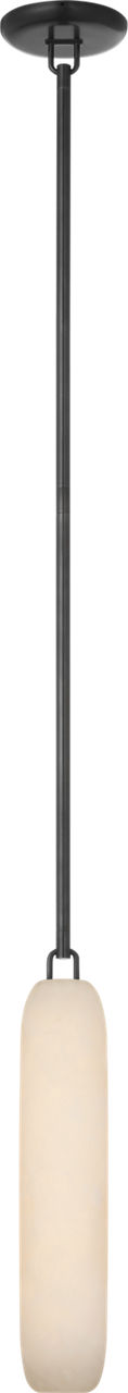 Formosa 17" Single Pendant in Bronze with Alabaster
