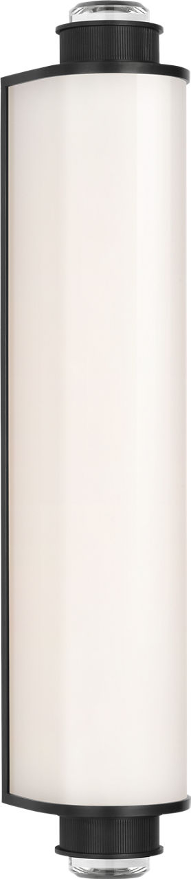 Percy 21" Linear Bath Sconce in Bronze with White Glass
