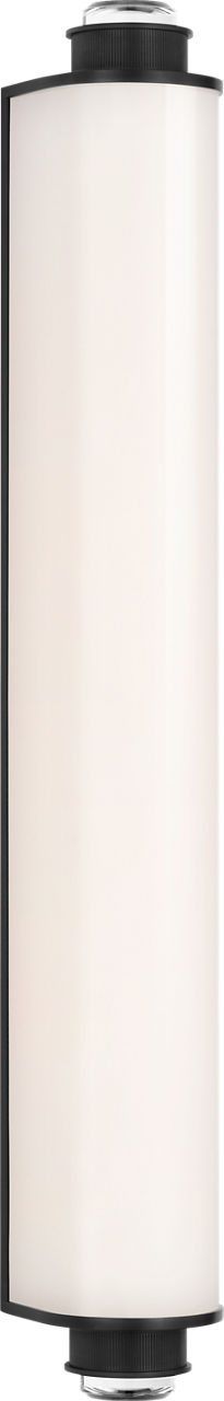 Percy 29" Linear Bath Sconce in Bronze with White Glass