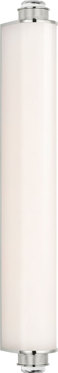 Percy 29" Linear Bath Sconce in Polished Nickel with White Glass