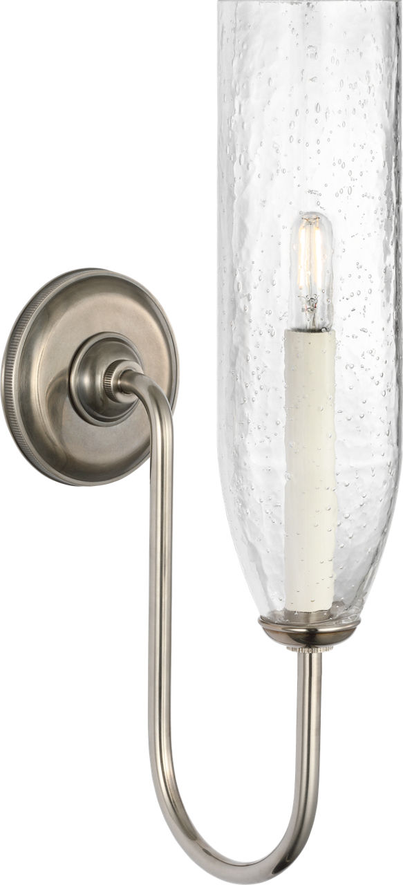 Meridien 16" Single Sconce in Pewter with Clear Restoration Glass