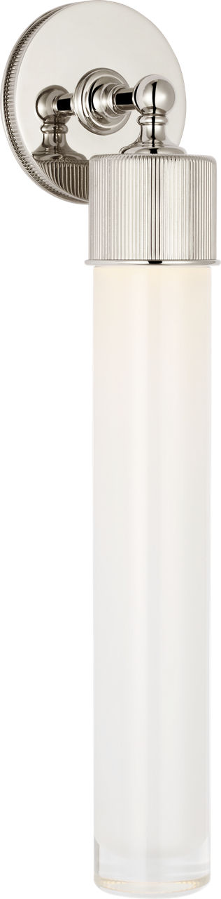 Ansel 19" Bath Sconce in Polished Nickel with White Glass