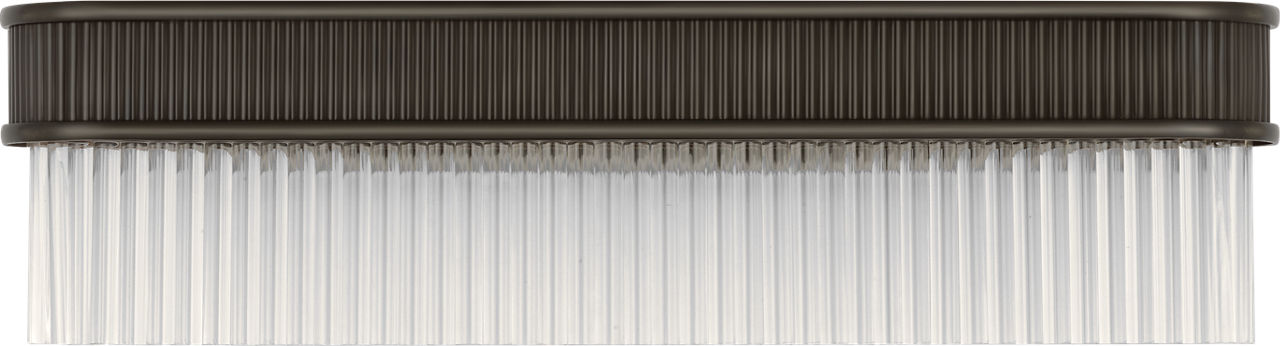 Menil 24" Linear Sconce in Bronze with Crystal Rods