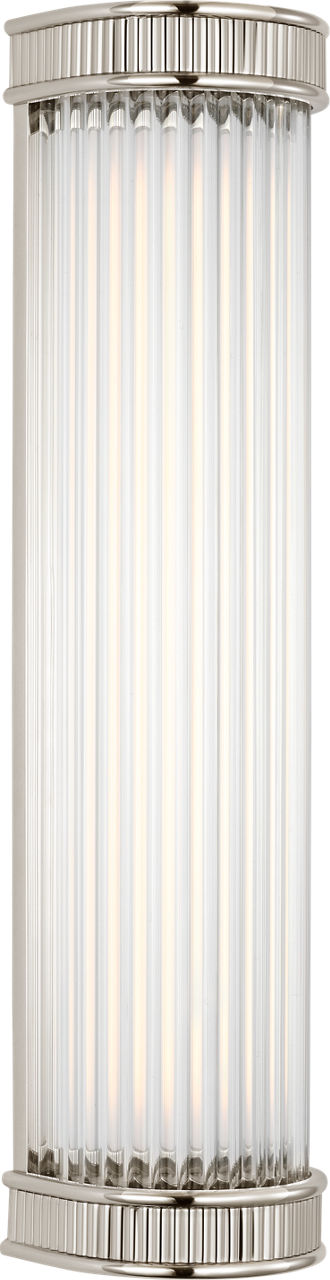 Menil 18" Linear Bath Sconce in Polished Nickel with Crystal Rods