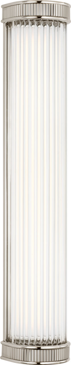 Menil 24" Linear Bath Sconce in Polished Nickel with Crystal Rods
