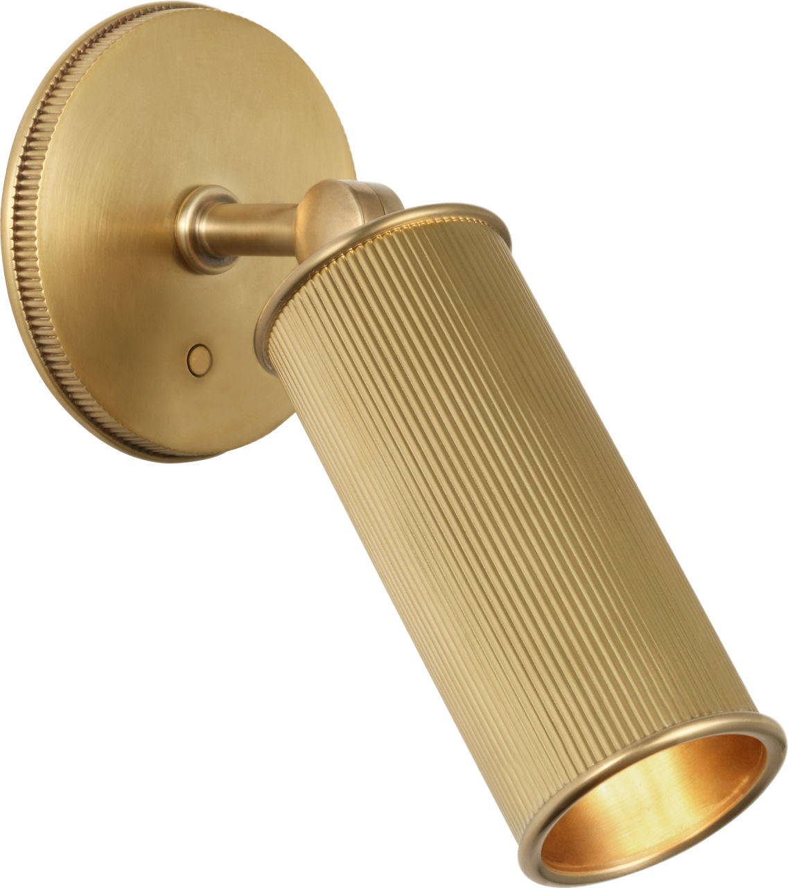Tate 7" Pivoting Reading Light in Soft Brass
