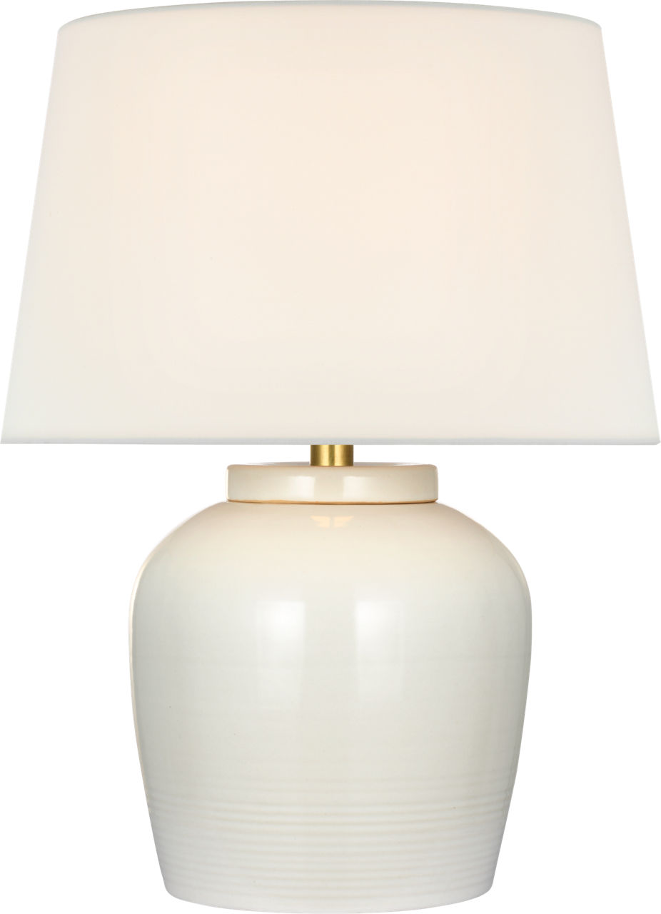 Nora Small Cordless Table Lamp in Ivory with Linen Shade