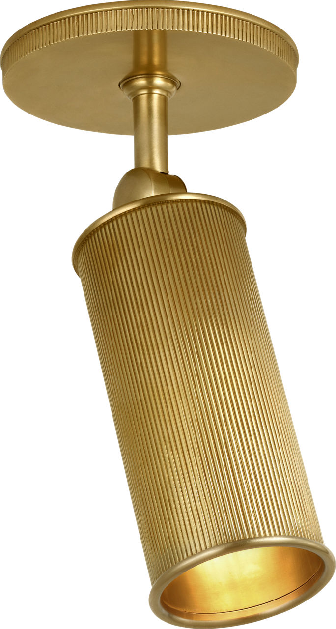 Tate 3" Pivoting Flush Mount in Soft Brass