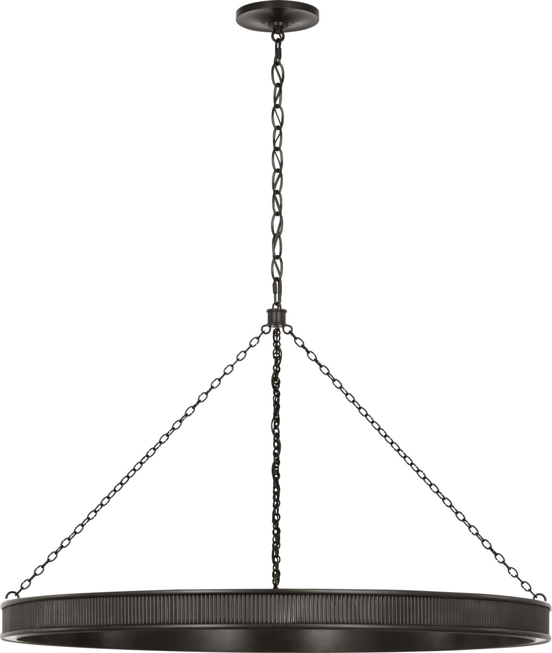 Menil 40" Ring Chandelier in Bronze