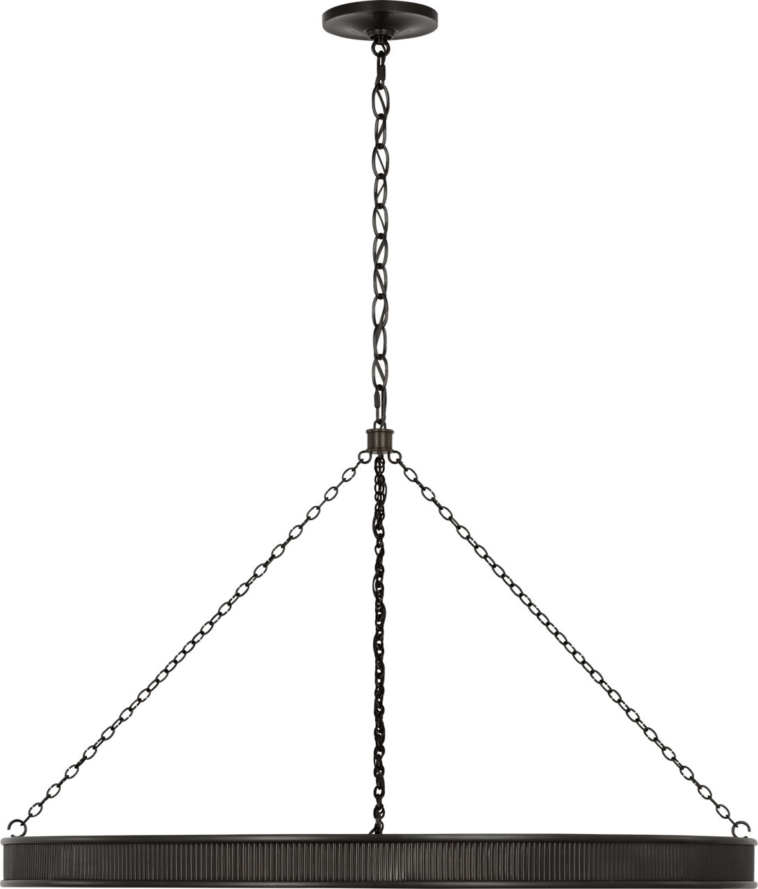 Menil 40" Ring Chandelier in Bronze