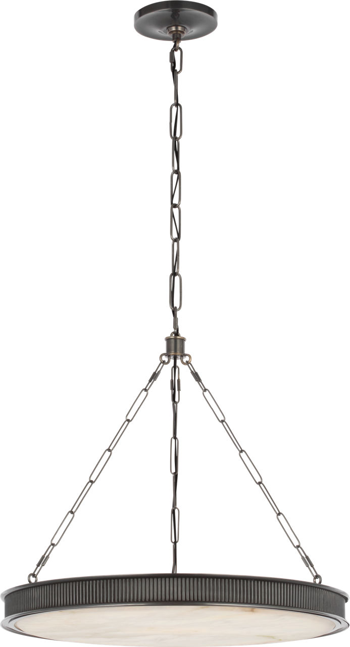 Matthew 24" Chandelier in Bronze with Alabaster