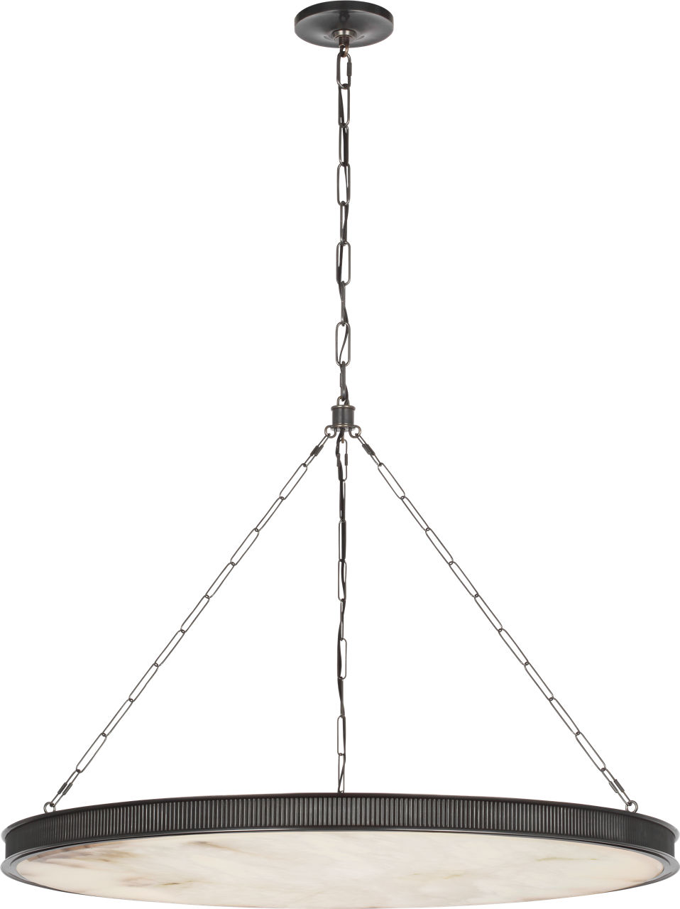 Matthew 40" Chandelier in Bronze with Alabaster