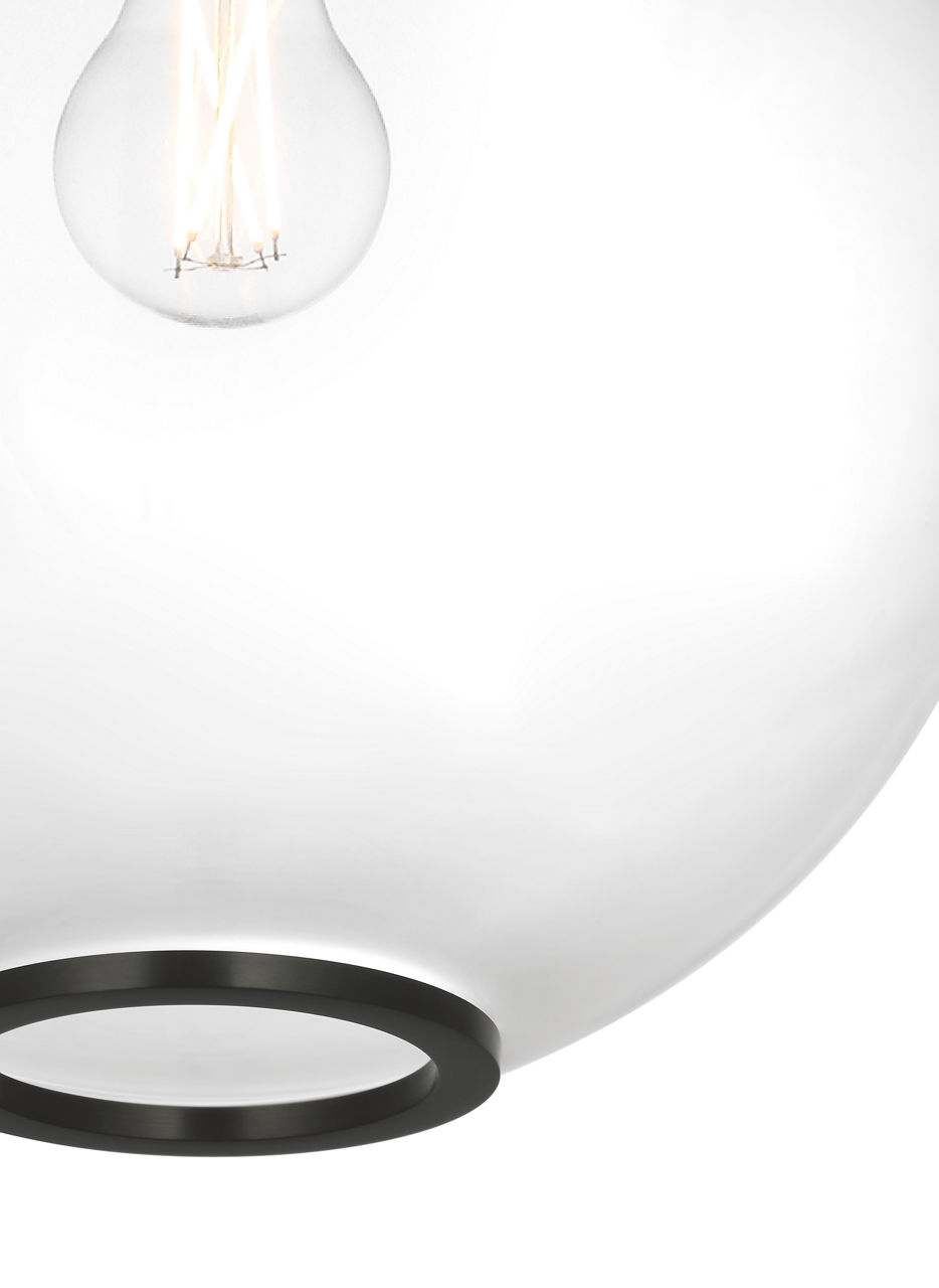 Meir 12" Pendant in Bronze with Clear Glass - Image 3