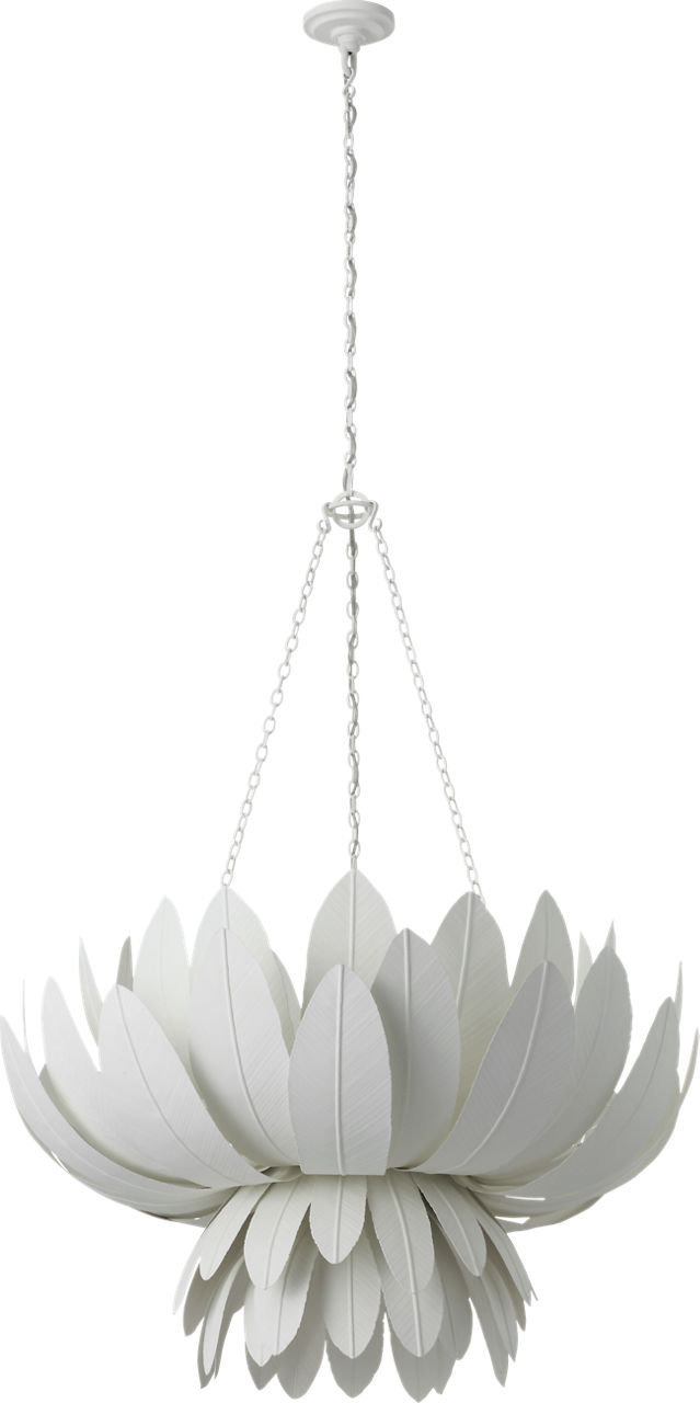 Sinclair 34" Sculpted Chandelier in Plaster White