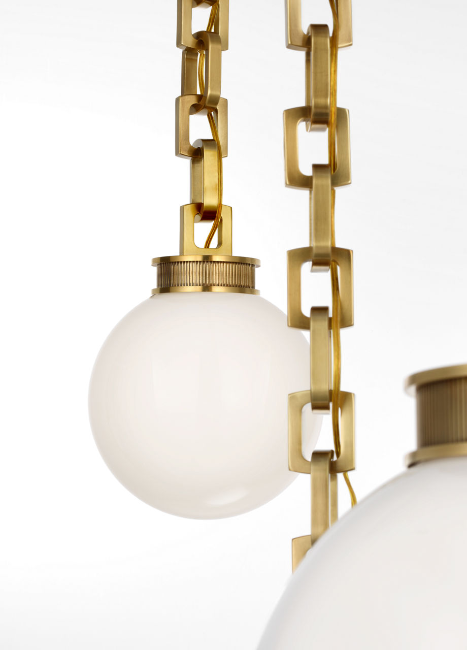 Bellamy 3 Light Statement Chain Multi Globe Chandelier - MF5415