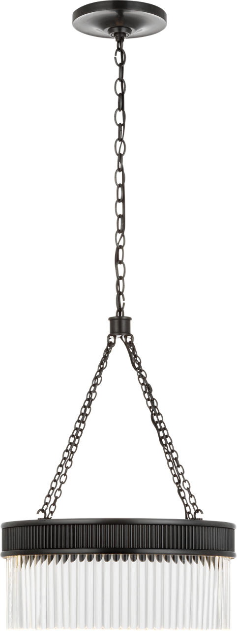 Menil Medium Chandelier in Bronze with Crystal Rods