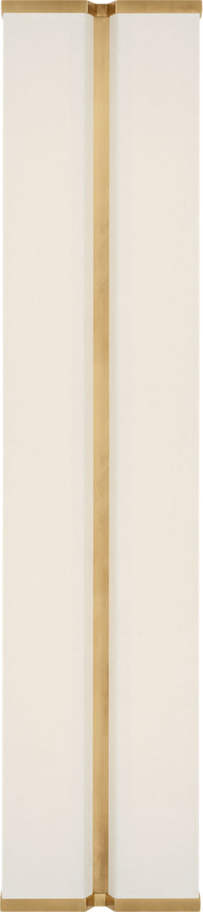 Vernet 24" Sconce in Hand-Rubbed Antique Brass and Linen