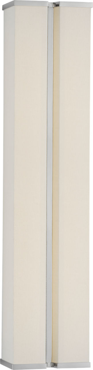 Vernet 24" Sconce in Polished Nickel and Linen