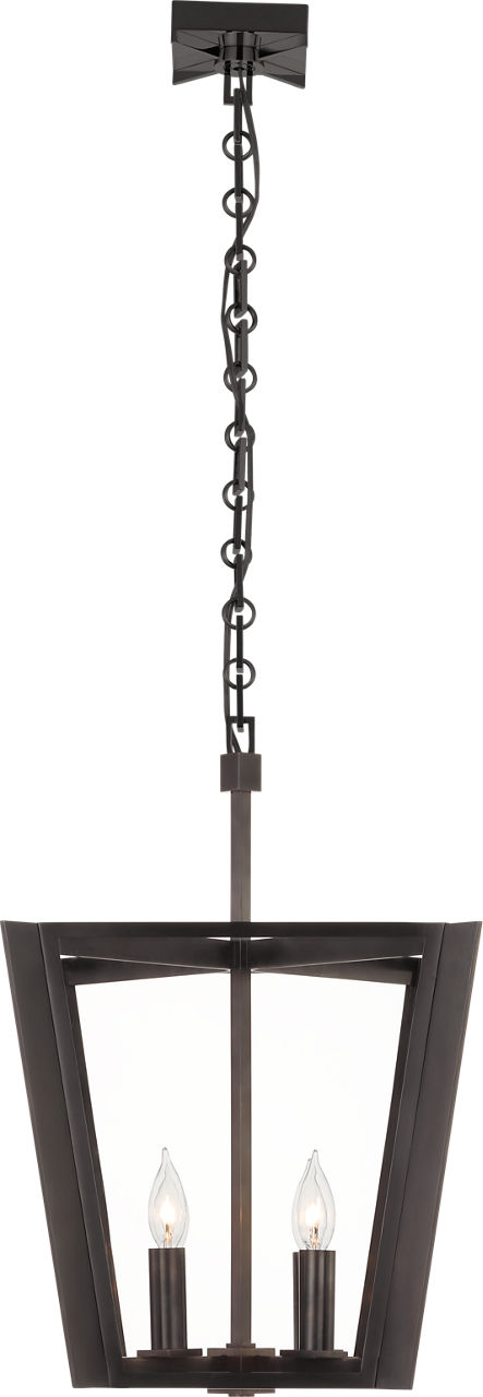 Palais 15" Lantern in Bronze with Clear Glass