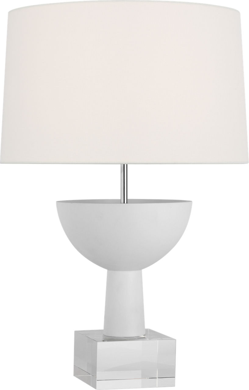 Eadan 26" Table Lamp in Plaster White with Linen Shade