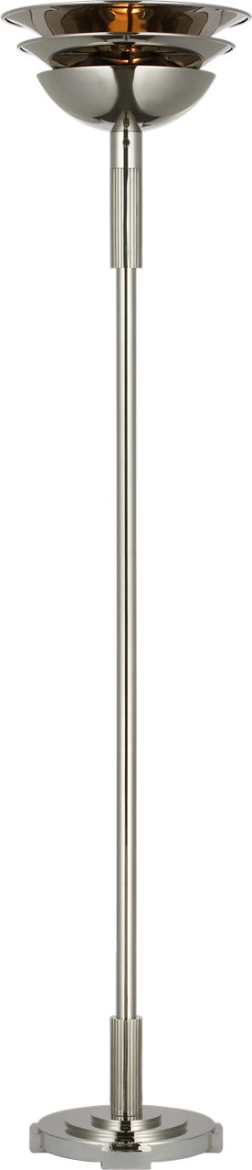 Langton 70" Torchiere Floor Lamp in Polished Nickel