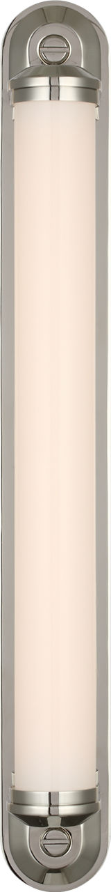 Belgrave 24" Linear Bath Light in Polished Nickel with White Glass