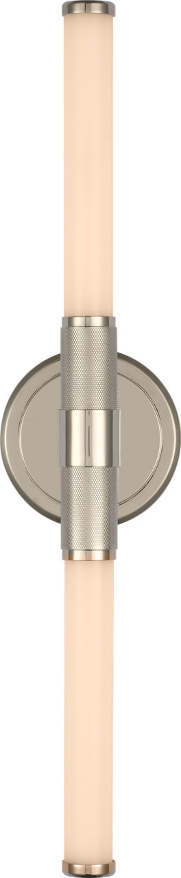Barrett 21" Up and Down Bath Light in Polished Nickel with White Glass