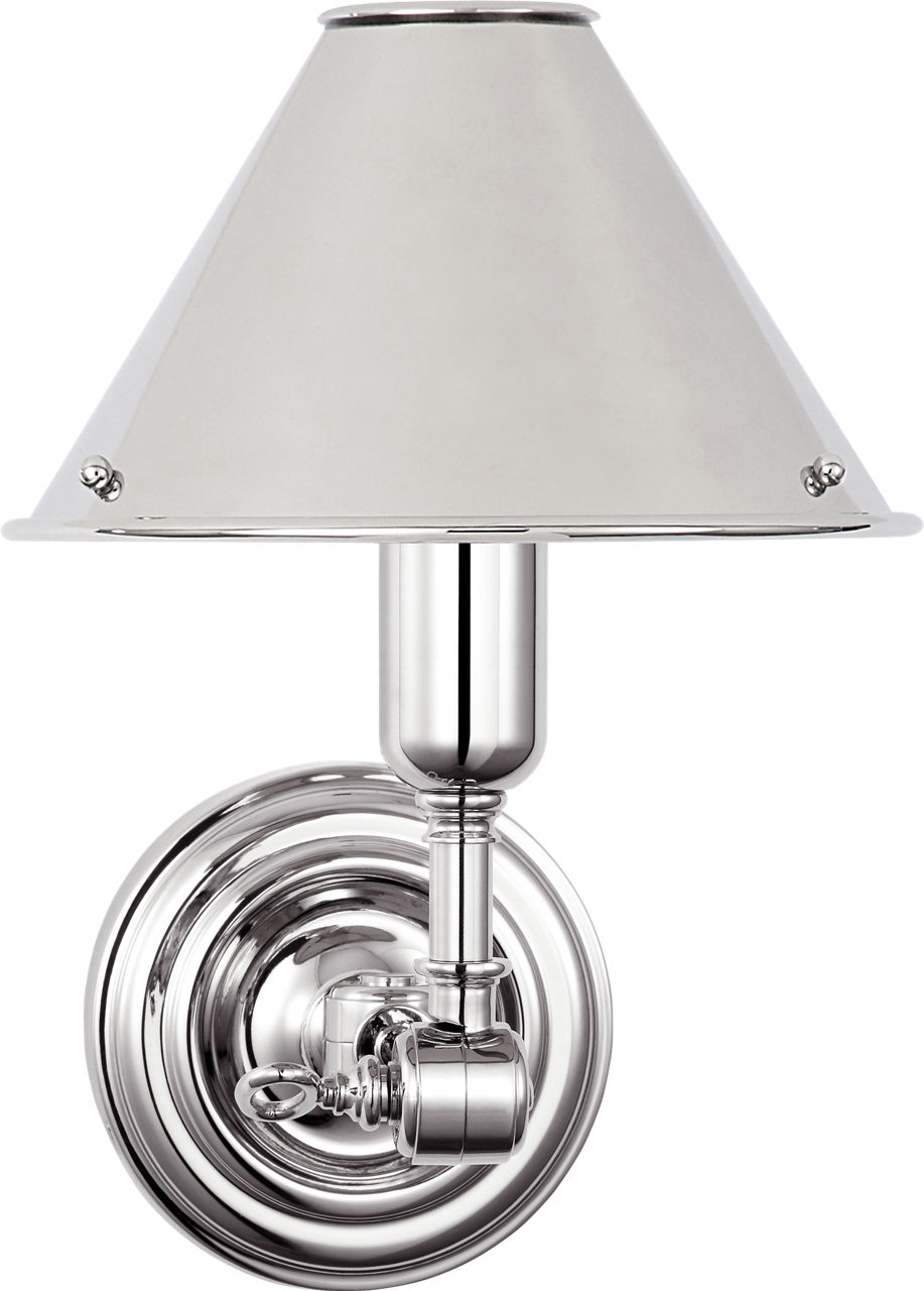 Anette Single Sconce in Polished Nickel