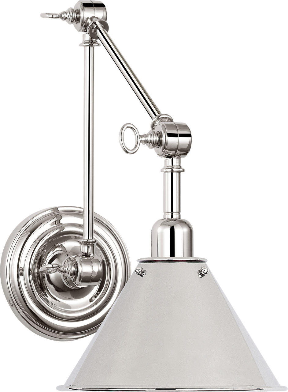 Anette Library Light in Polished Nickel