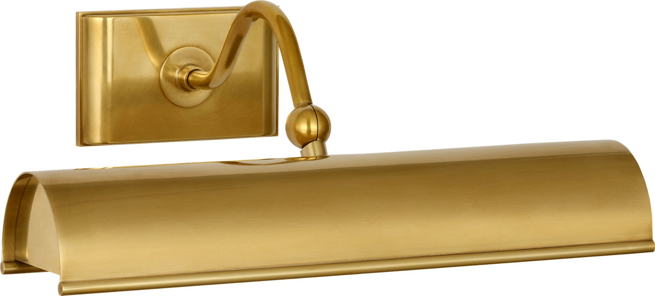 Hessen 12" Picture Light in Natural Brass