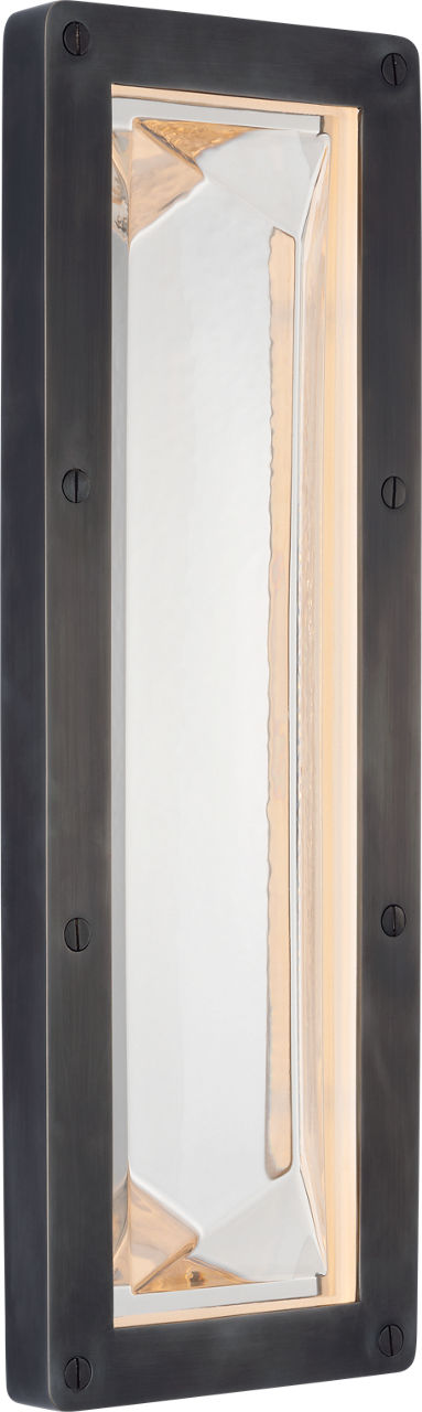 Rolland 16" Sconce in Bronze and Clear Glass