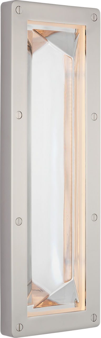 Rolland 16" Sconce in Polished Nickel and Clear Glass
