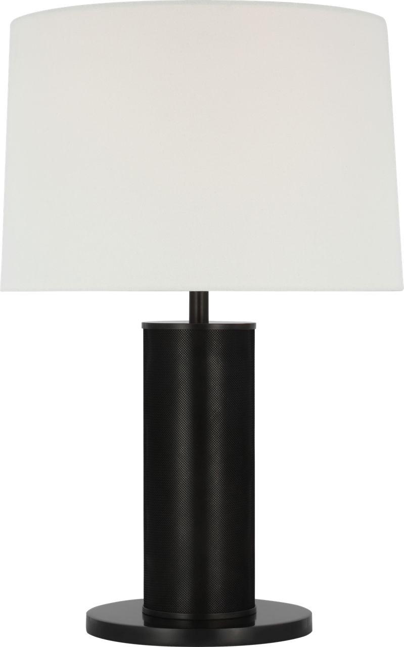 Beckford 22" Table Lamp in Bronze with Linen Shade