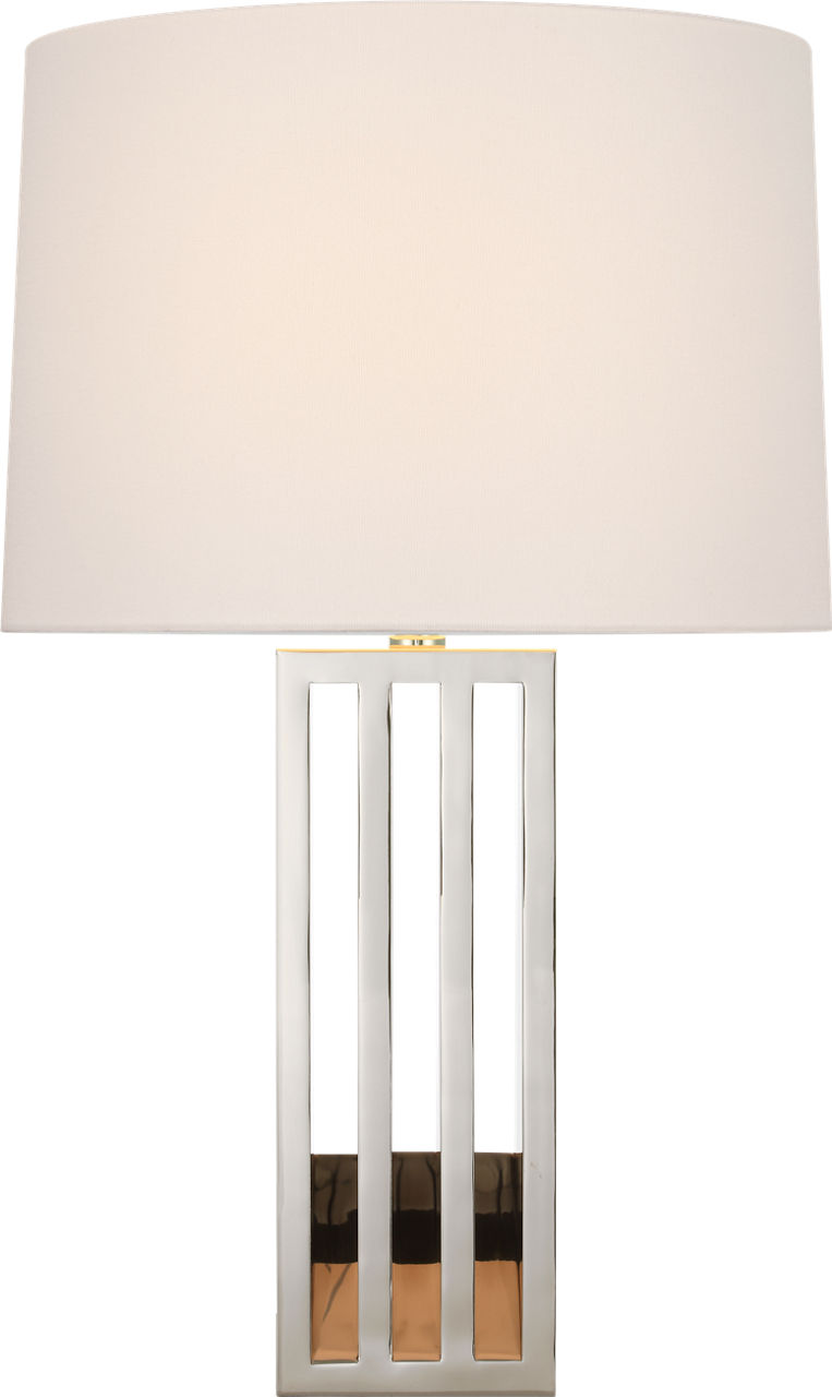 Penrose 29" Table Lamp in Polished Nickel with White Paper Shade